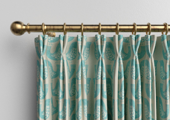 Scandi Birds, Aqua - Made to Measure Curtains - Image 10